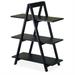 Ebern Designs Modern 3-Tier A-Frame Display Shelf Bookcase In, Wood in Black | Wayfair 6BA070E4D24149B998F4B52418A114C9