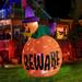 The Holiday Aisle® Halloween Inflatable Wizard w/ Lighted Pumpkin, Blow Up Decoration for Halloween Party in Orange | 70 H x 29 W x 29 D in | Wayfair