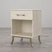 Mercer41 White Nightstand Wood in Brown/White | 26.8 H x 19.6 W x 15.6 D in | Wayfair 34F3823800A34ED5A19680265D1C7226