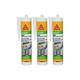 Sika - Lot de 3 mastics acryliques seal 107 Joint et fissure - Blanc - 300ml - Blanc