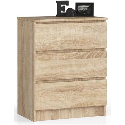 Kommode akord K60 Sonoma-Eiche 60 cm 3 Schubladen B60 x H77 x T40 cm Image
