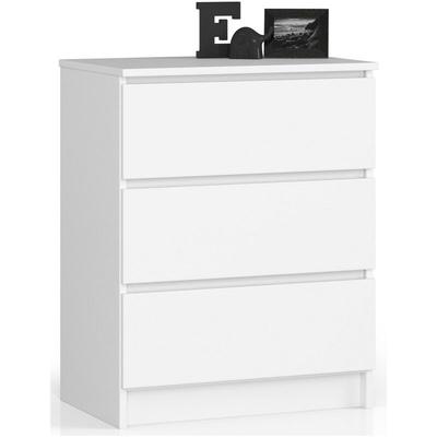 Akord - Kommode K60 Weiß 60 cm 3 Schubladen B60 x H77 x T40 cm Image