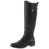 Stiefel RIEKER, Damen, Gr. 38, Normalschaft, schwarz, Lederimitat, elegant, Schuhe, Langschaftstiefel, Blockabsatz, Stretch, mit Schnallenverzierung