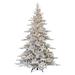 Puleo International 7.5 ft. Pre-lit Flocked Utah Fir Artificial Christmas Tree - 7