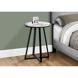 Accent Table, Side, Round, End, Nightstand, Lamp, Living Room, Bedroom, Metal, Laminate, Contemporary, Modern