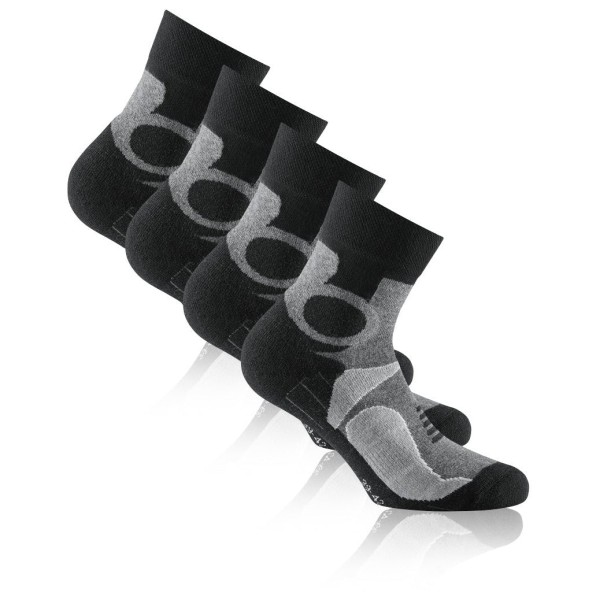 Rohner - Basic Trekking Quarter 2er Pack - Wandersocken 39-42 | EU 39-42 schwarz/grau