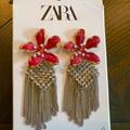 Zara Jewelry | Free Zara Dangle Earrings With A $200bundle | Color: Pink/Silver | Size: 4x1.5”