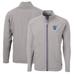 Men's Cutter & Buck Gray Columbia University Big Tall Adapt Eco Knit Hybrid Recycled Full-Zip Jacket