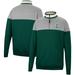 Men's Colosseum Heathered Gray/Green Colorado State Rams Be the Ball Quarter-Zip Top