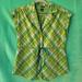 Anthropologie Tops | Anthropologie Green Plaid Sleeveless Summer Shirt | Color: Green/Yellow | Size: 6