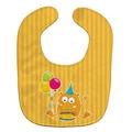 Caroline's Treasures Birthday Monster Baby Bib, Orange, Large