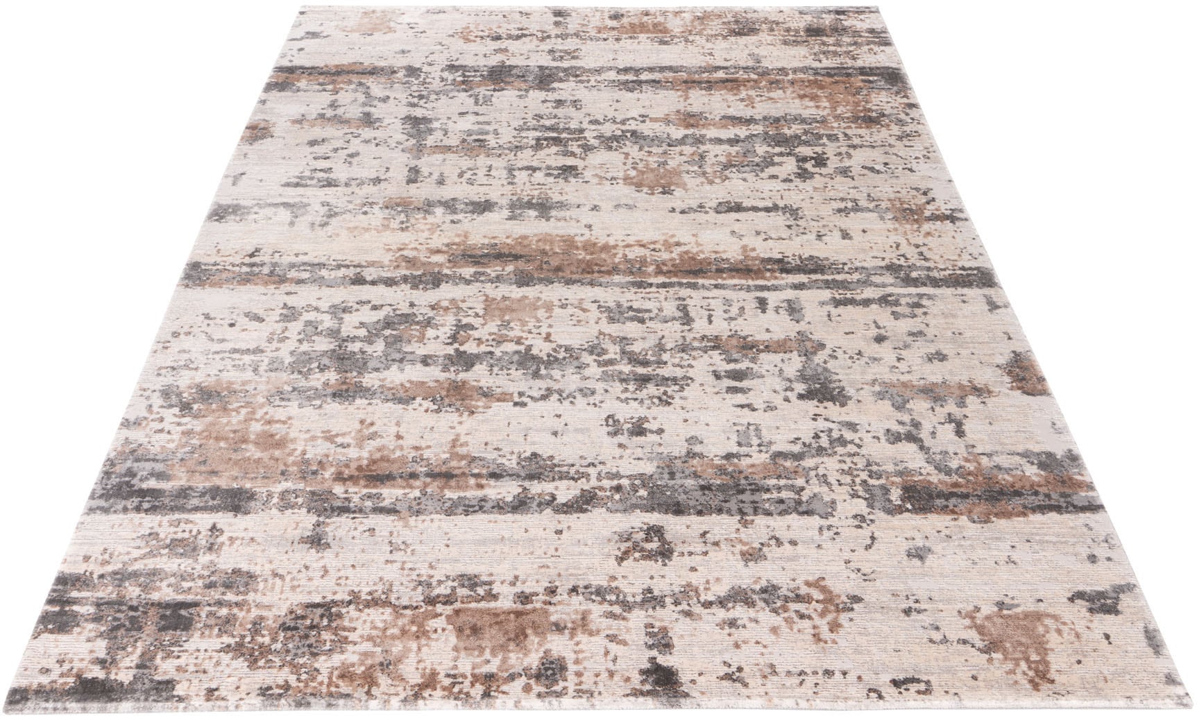 Teppich OBSESSION "My Jewel of Obsession 960", grau (taupe), B:160cm H:7mm L:230cm, Bambusseide, Teppiche, modernes abstraktes Design, besonders hohe Materialdichte Image