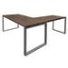 66"W x 77"D TrendSpaces Solid Wood L-Desk