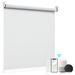 Symple Stuff Smart Motorized Blackout White Roller Shade Synthetic Fabrics | 42 H x 23 W in | Wayfair C0A204DBFCDD45DBB61CB6B281C28927