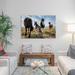 East Urban Home Purebred Icelandic Horse Family Photographic Print on Wrapped Canvas in Black/Blue/Brown | 8 H x 12 W x 0.75 D in | Wayfair