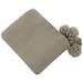 Fennco Styles Chunky Knit Pom Pom Cozy Throw in Gray | 60 H x 50 W in | Wayfair TH0005.BR5060