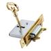 UNIQANTIQ HARDWARE SUPPLY Brass Square Full Mortise Lock w/ Two Skeleton Keys for Roll Top Desk Metal in Yellow | Wayfair UA-031-L