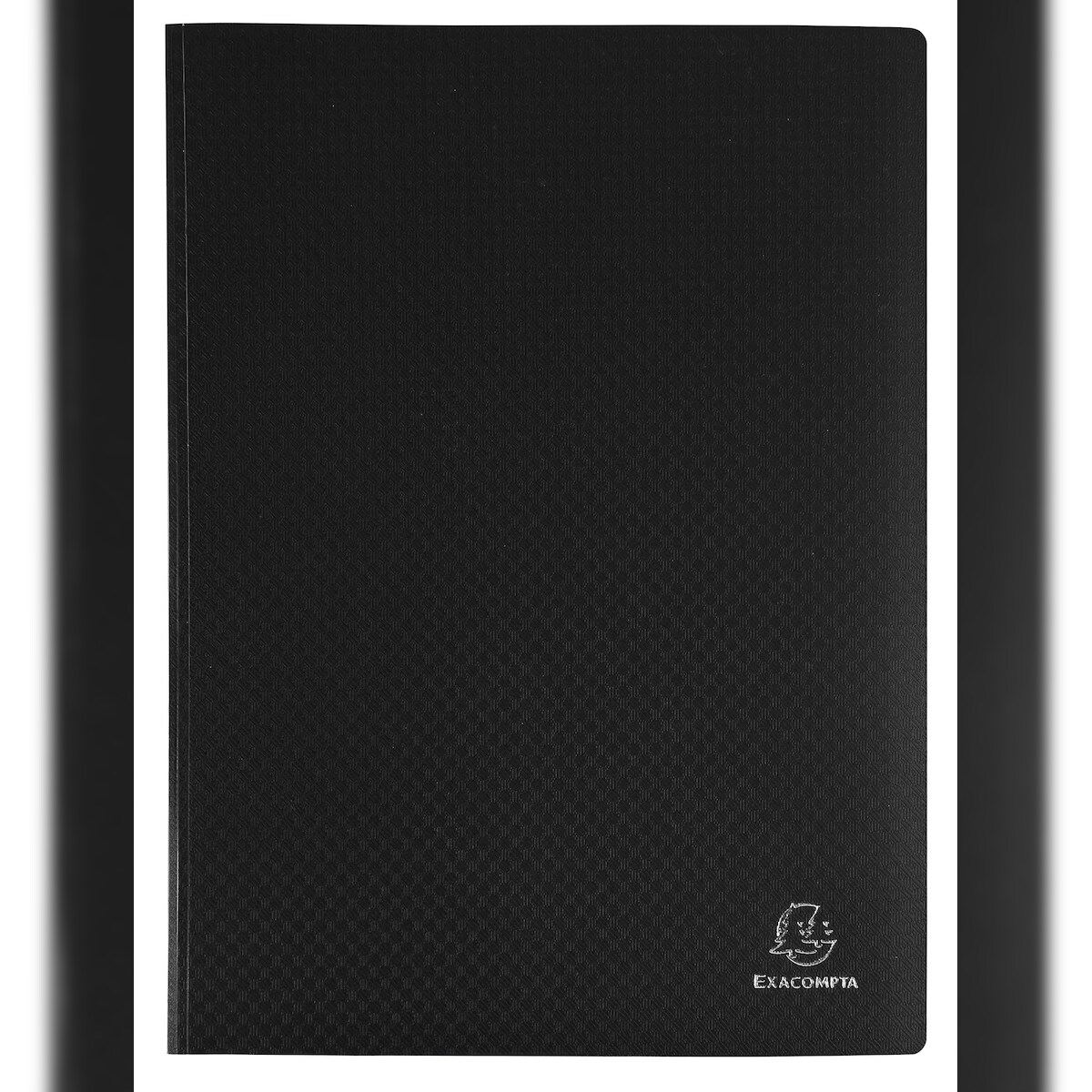 Exacompta 8561E 8x Sichtmappe aus weichem PP 300µ mit 60 gekörnten Hüllen, blickdicht, für Format DIN A4 - Schwarz Image