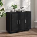 vidaXL Sideboard Black 92x35x75 cm Engineered Wood