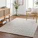 Puna 27" x 45" Modern Cotton Bone/Taupe/Neutral/Nutmeg/Dark Gray/Off White/Black Area Rug - Hauteloom