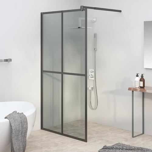 vidaXL Duschwand für Walk-in Dusche 118×190 cm Dunkles Sicherheitsglas