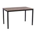 Table a manger 4 personnes en métal et bois gris L120