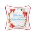 Merry Christmas Shell Wreath Printed & Woven Petite Pillow