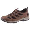 Slipper RIEKER, Herren, Gr. 40, braun (braun schwarz), Textil, Lederimitat, used, sportlich, Schuhe, Trekking Schuh, Sandale, Sommerschuh mit praktischem Gummizug