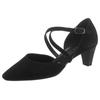 Spangenpumps GABOR, Damen, Gr. 42, schwarz, Ziegenveloursleder, elegant, Schuhe, Abendschuh, Festtagsschuh, Trichterabsatz mit Stretcheinsatz