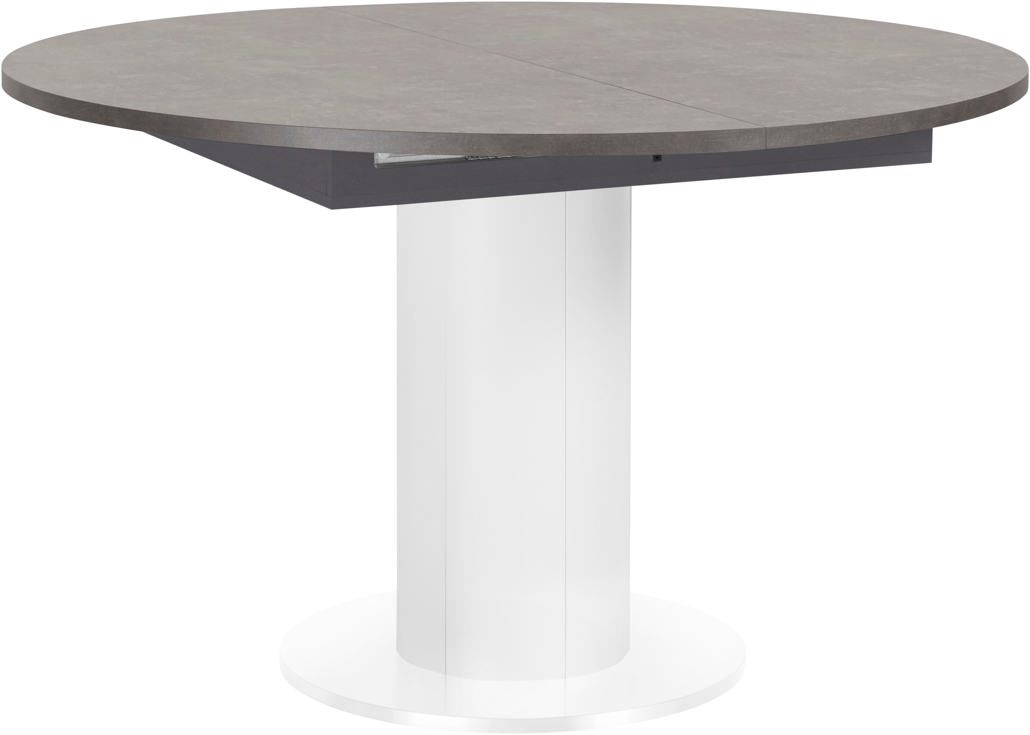 Esstisch MÄUSBACHER, grau (tischplatte: keramik dunkel), B:130cm H:78cm T:130cm, Tische, Runde Esstische Esstisch, rund, Untergestell Säule