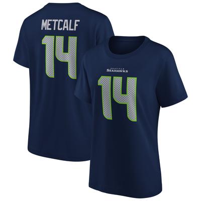 Seattle Seahawks Name & Nummer Grafik T-Shirt – DK Metcalf 14 – Damen Image