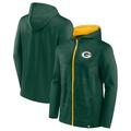 Men's Fanatics Branded Green/Gold Green Bay Packers Ball Carrier Full-Zip Hoodie