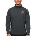 Men's Antigua Heathered Charcoal Cleveland Browns Course Quarter-Zip Pullover Top