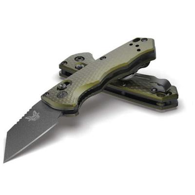 Benchmade Partial Immunity Folding Knife 1.95in CPM-M4 Steel Warnclife Blade Woodland Green 2950BK-2