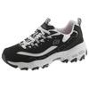 Sneaker SKECHERS "D´Lites - Biggest Fan", Damen, Gr. 38, schwarz-weiß (schwarz, weiß), Leder, Synthetik, Textil, sportlich, Schuhe, Freizeitschuh, Halbschuh, Schnürschuh im trendigen Chunky-Style