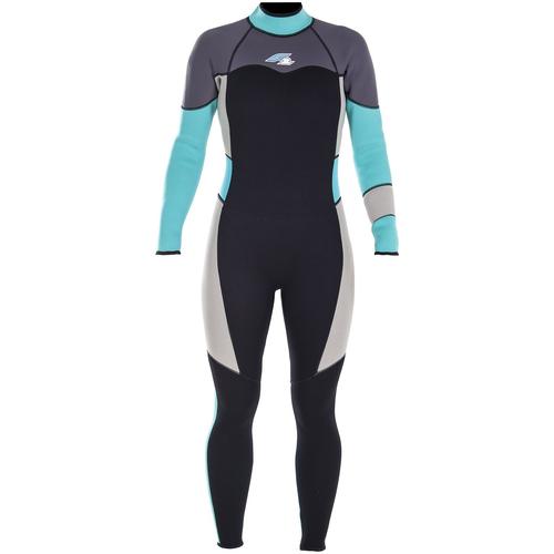 Neoprenanzug F2 ""Neoprene Gipsy Women"" Sportanzüge Gr. S, blau (grau/schwarz/türkis)