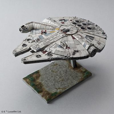 Modellbausatz BANDAI "Star Wars - Millennium Falcon" Modellbausätze bunt Kinder Modellbausätze