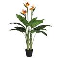 Blooming Artificial Artificial Plant, Realistic Indoor Fake Plant in Pot, Artificial Bird of Paradise Flower, Make Your Life Easier, Perfect for Bringing Life to Indoor Spaces (110cm)