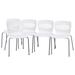 Flash Furniture Hercules Series Commercial 770 LB. Capacity Stack Chair w/ Lumbar Support Plastic/Acrylic/Metal in White | Wayfair