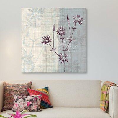 East Urban Home 'Periwinkle Fields II' Graphic Art Print on Wrapped Canvas Canvas, Cotton in Gray/Green/White | 26 H x 26 W x 1.5 D in | Wayfair