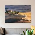 East Urban Home 'Sunset Over Terrapille Farm, Val d'Orcia, Tuscany, Italy' Photographic Print on Wrapped Canvas Metal in Blue/Gray/Green | Wayfair