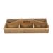 Gracie Oaks 6 Compartment Caddy Wood Crate Solid Wood in Brown | 4.75 H x 21 W x 13 D in | Wayfair GRCS2194 44273812