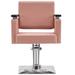 Orren Ellis Nauvoo 26" W Leather Seat Reception Chair w/ Metal Frame Leather/Metal in Pink | 35 H x 26 W x 25 D in | Wayfair