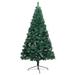 The Holiday Aisle® Artificial Half Pre-lit Christmas Tree w/ Ball Set Party Decoration, Steel in Green | 26.7 W in | Wayfair