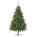 The Holiday Aisle® Artificial Pre-lit Christmas Tree w/ Ball Set Xmas Tree Decoration, Steel in Green | 6.9 D in | Wayfair