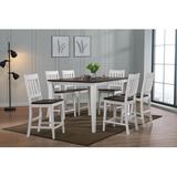 Gracie Oaks Khaira Counter Height Butterfly Leaf Solid Wood Dining Set Wood in Brown | 36 H in | Wayfair 0350A5A567604DBB9A353B7E4E2176AB