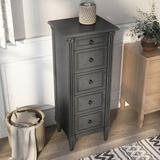 Wiechmann 5-Drawer 18" W Wood Lingerie Chest Wood in Gray Laurel Foundry Modern Farmhouse® | 46.5 H x 18 W x 15.5 D in | Wayfair