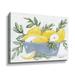 Gracie Oaks Lemons in Bowl - Painting on Canvas in Blue/Green/Yellow | 14 H x 18 W x 2 D in | Wayfair 736B6F5E281640B288B6284EA157142B