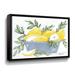 Gracie Oaks Lemons in Bowl - Painting on Canvas in Blue/Green/Yellow | 8 H x 10 W x 2 D in | Wayfair 95F64BED2BB3488083825FC5A8722FAB