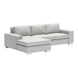 Gray Sectional - Latitude Run® 36 Width Left Hand Facing Modern Design Sofa & Chaise Sectionals w/ Ottoman | 34 H x 113 W x 67 D in | Wayfair
